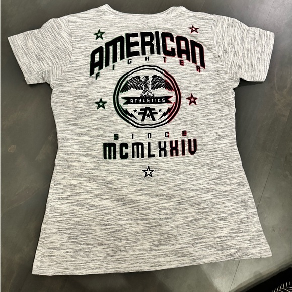 EUC Womens American Fighter Mexico Heathered Gray T-Shirt Size Small S - Picture 3 of 3